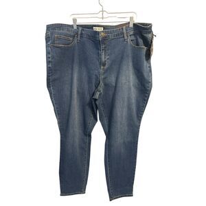 543 Women's Comfort Fit Medium Wash Mid-Rise Skinny Jeans Casual